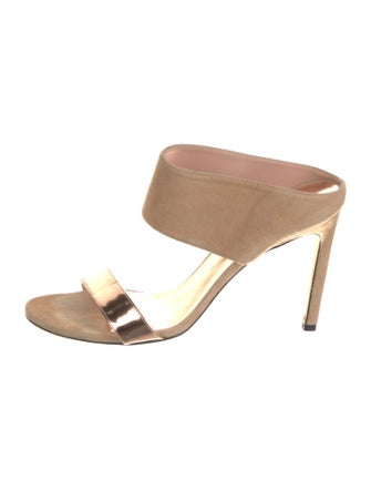 Stuart Weitzman Suede Slides