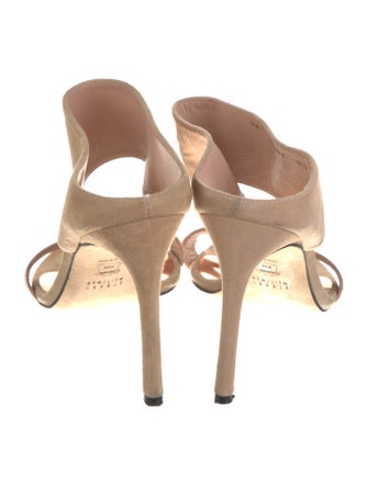 Stuart Weitzman Suede Slides