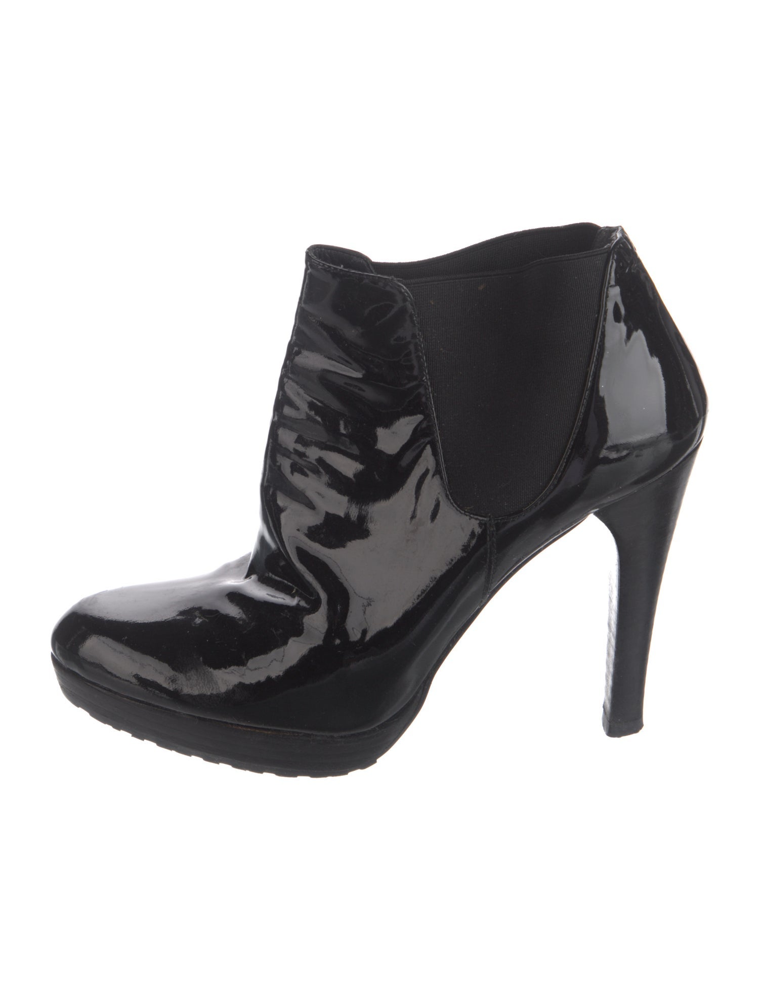 Stuart Weitzman Patent Leather Chelsea Boots