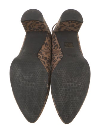 Stuart Weitzman Suede Animal Print Lace-Up Boots
