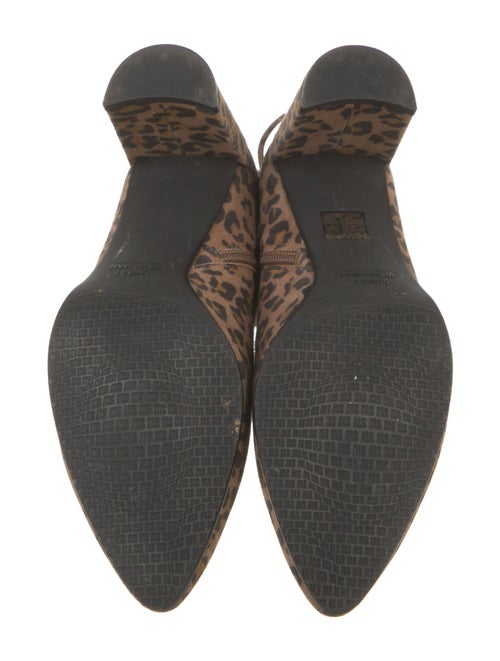 Stuart Weitzman Suede Animal Print Lace-Up Boots