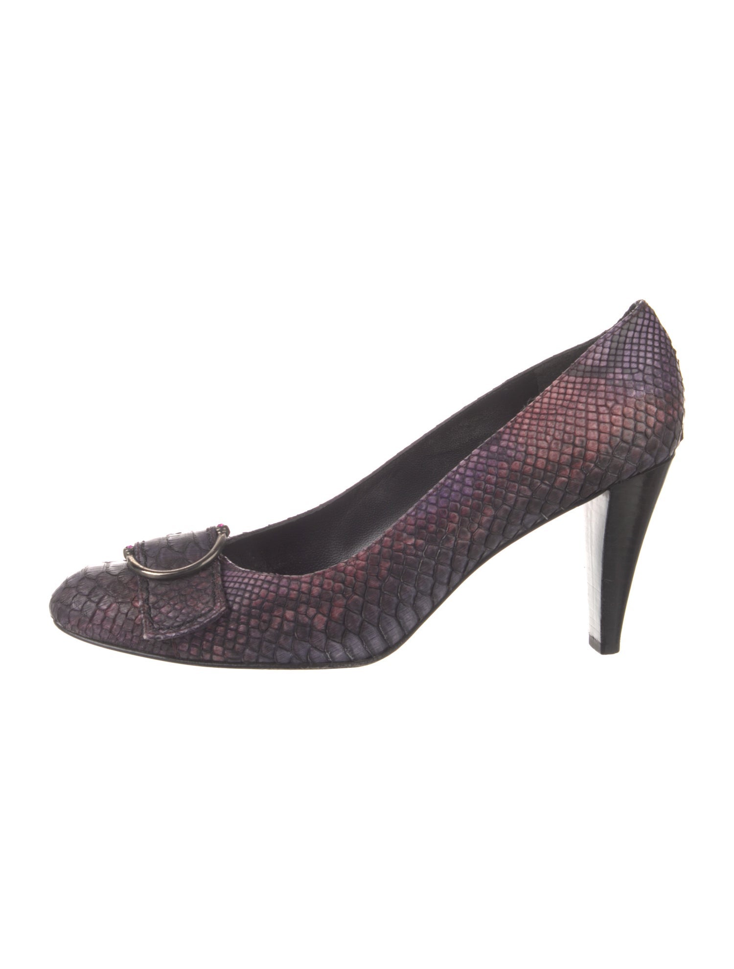 Stuart Weitzman Snakeskin Printed Pumps