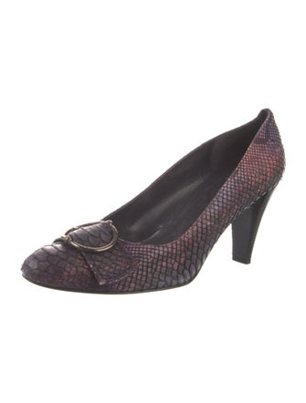 Stuart Weitzman Snakeskin Printed Pumps
