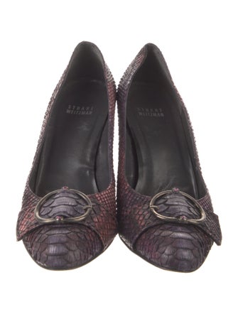 Stuart Weitzman Snakeskin Printed Pumps