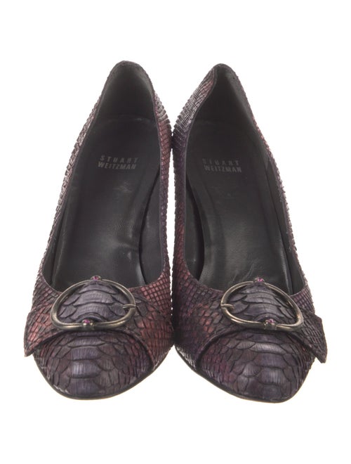 Stuart Weitzman Snakeskin Printed Pumps