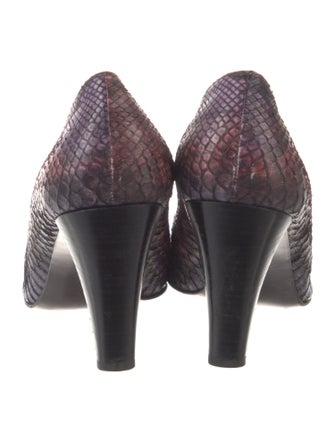 Stuart Weitzman Snakeskin Printed Pumps