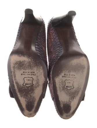 Stuart Weitzman Snakeskin Printed Pumps