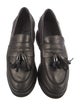 Stuart Weitzman Leather Tassel Accents Loafers