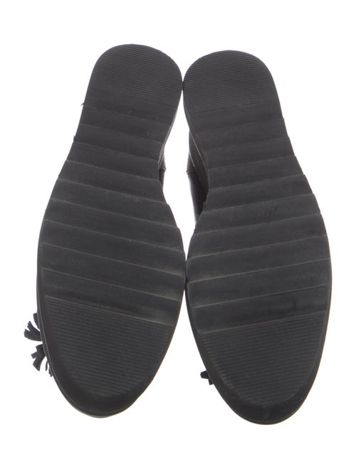 Stuart Weitzman Leather Tassel Accents Loafers