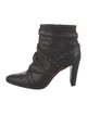 Stuart Weitzman Leather Studded Accents Lace-Up Boots