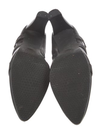 Stuart Weitzman Leather Studded Accents Lace-Up Boots