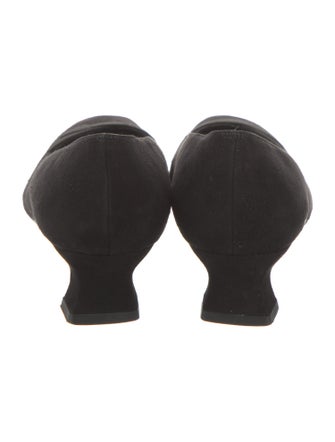 Stuart Weitzman Suede Grosgrain Trim Pumps