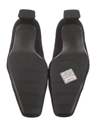 Stuart Weitzman Suede Grosgrain Trim Pumps