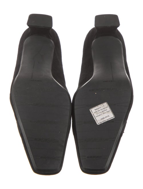 Stuart Weitzman Suede Grosgrain Trim Pumps