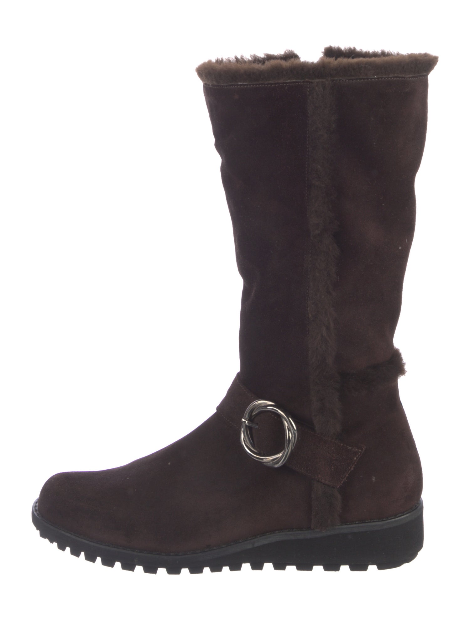 Stuart Weitzman Suede Moto Boots