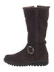 Stuart Weitzman Suede Moto Boots