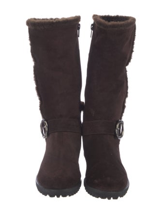 Stuart Weitzman Suede Moto Boots