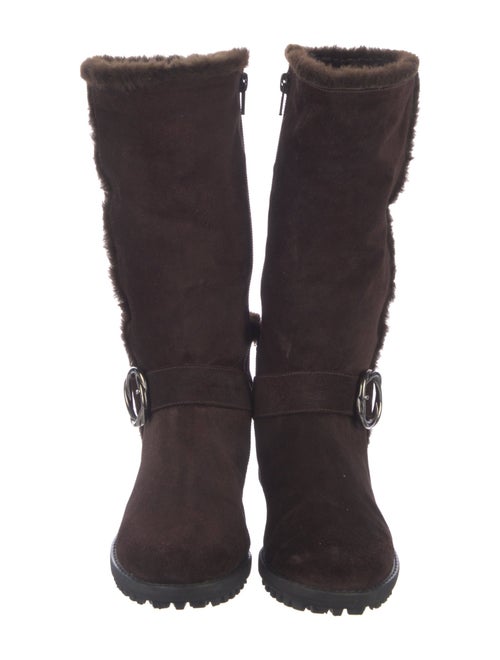 Stuart Weitzman Suede Moto Boots