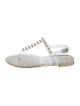 Stuart Weitzman Faux Pearl Accents Rubber T-Strap Sandals