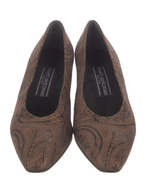 Stuart Weitzman Suede Printed Pumps