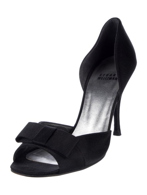 Stuart Weitzman Satin Bow Accents Sandals