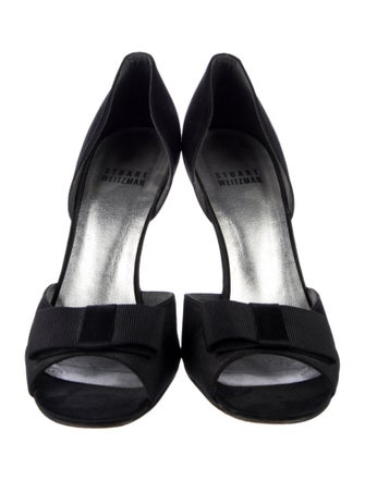 Stuart Weitzman Satin Bow Accents Sandals