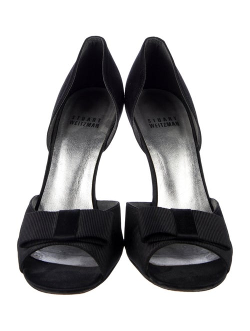 Stuart Weitzman Satin Bow Accents Sandals