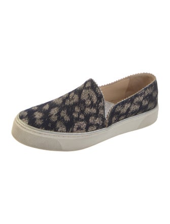 Stuart Weitzman Canvas Animal Print Sneakers