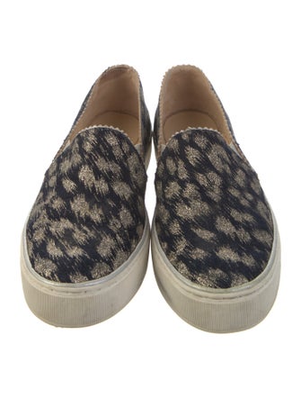 Stuart Weitzman Canvas Animal Print Sneakers