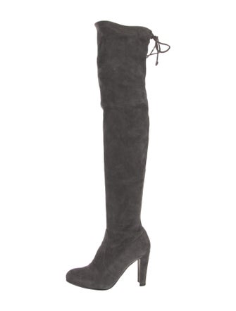 Stuart Weitzman Suede Lace-Up Boots