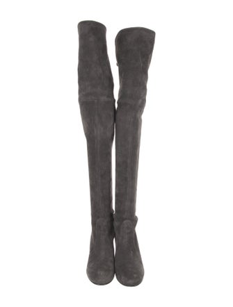 Stuart Weitzman Suede Lace-Up Boots