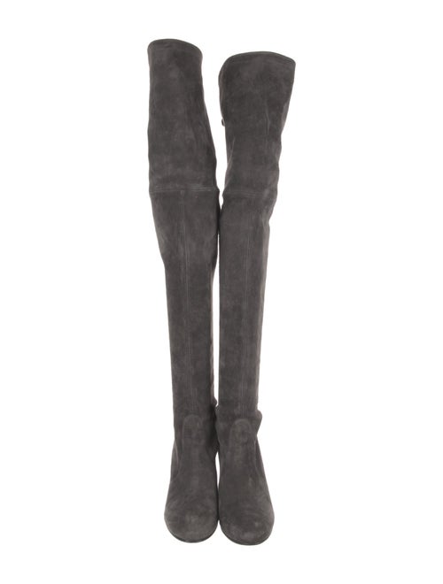 Stuart Weitzman Suede Lace-Up Boots