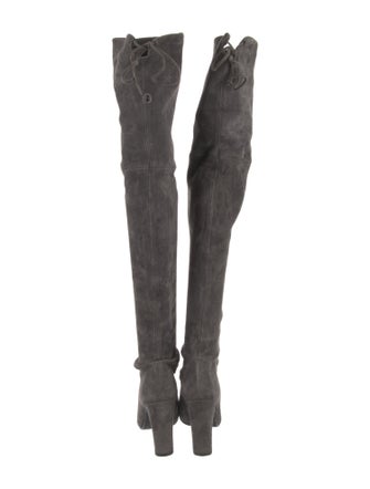 Stuart Weitzman Suede Lace-Up Boots