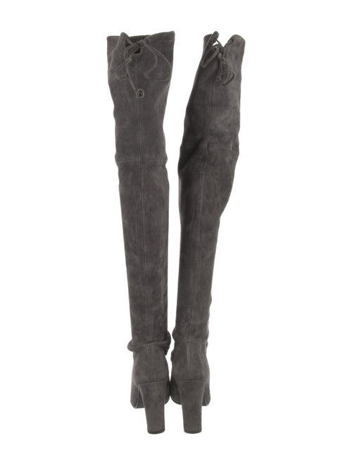 Stuart Weitzman Suede Lace-Up Boots