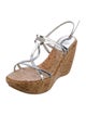 Stuart Weitzman Leather T-Strap Sandals