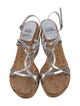 Stuart Weitzman Leather T-Strap Sandals