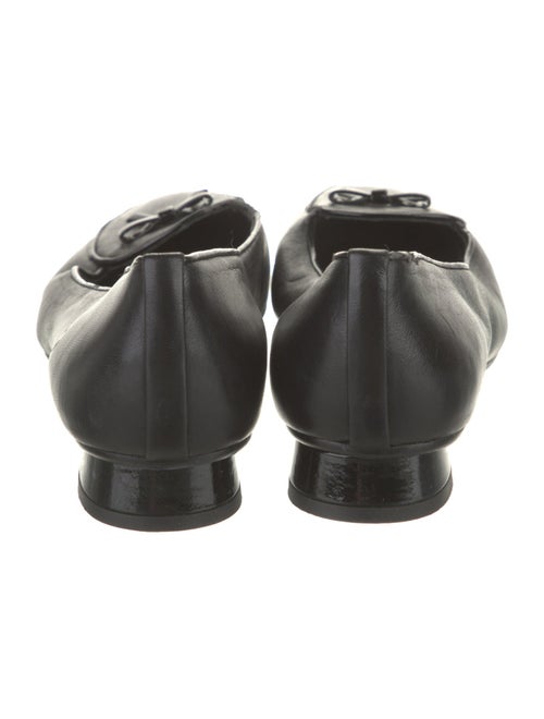 Stuart Weitzman Leather Bow Accents Flats