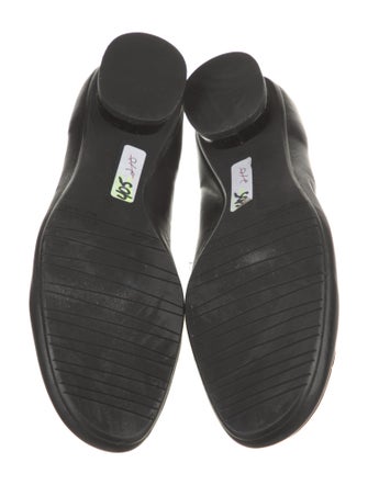 Stuart Weitzman Leather Bow Accents Flats