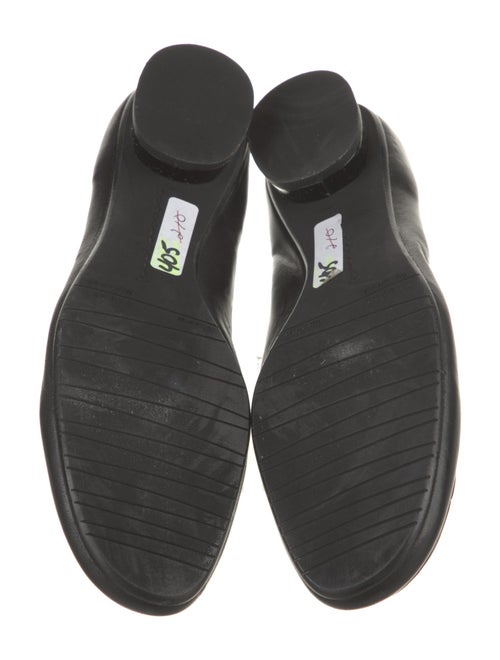 Stuart Weitzman Leather Bow Accents Flats