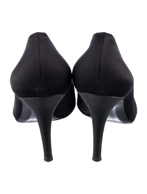 Stuart Weitzman Satin Glitter Accents Pumps