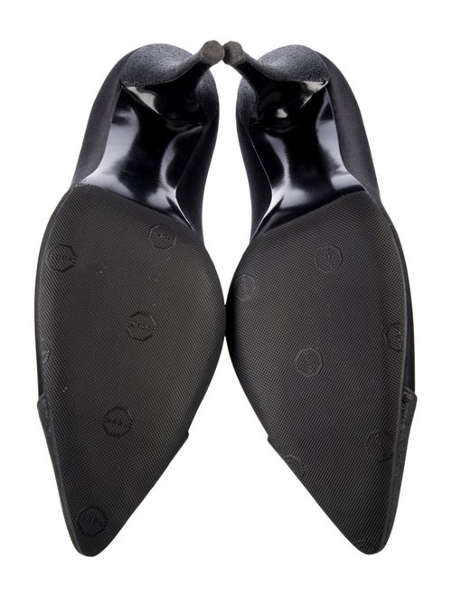 Stuart Weitzman Satin Glitter Accents Pumps