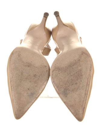 Stuart Weitzman Patent Leather Crystal Embellishments Slingback Sandals