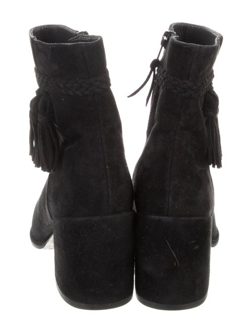 Stuart Weitzman Suede Fringe Trim Accent Boots