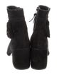 Stuart Weitzman Suede Fringe Trim Accent Boots