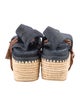 Stuart Weitzman Denim Tassel Accents Espadrilles