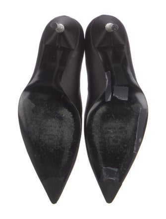 Stuart Weitzman Satin Crystal Embellishments Pumps