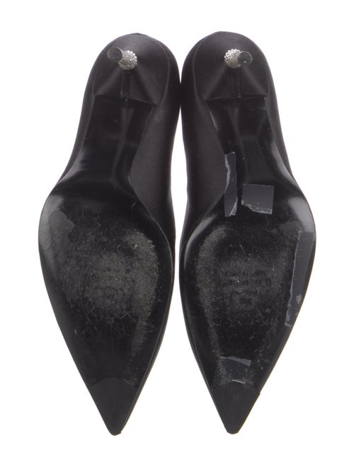 Stuart Weitzman Satin Crystal Embellishments Pumps