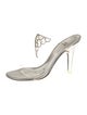 Stuart Weitzman PVC Crystal Embellishments Sandals