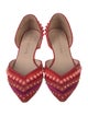 Stuart Weitzman Suede Printed D'Orsay Flats