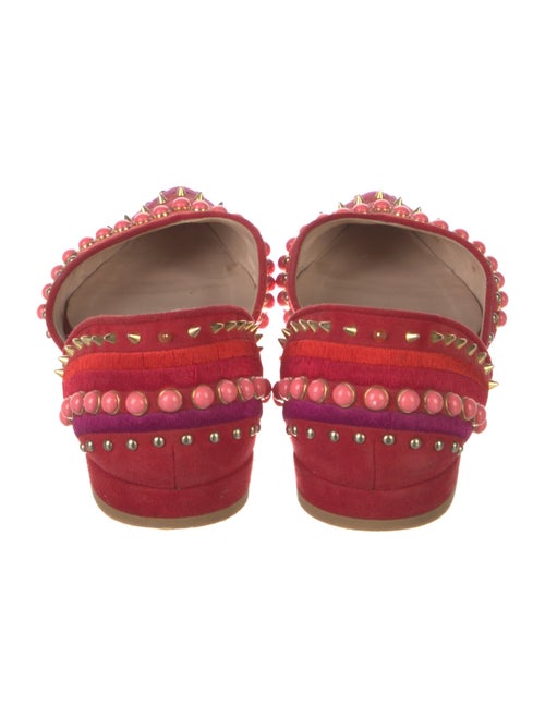 Stuart Weitzman Suede Printed D'Orsay Flats